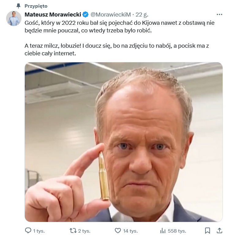 Wee_Free_Woman's tweet photo. @MorawieckiM @MF_GOV_PL To jest wpis byłego Premiera RP czy ktoś się włamał na konto? Poziom małolata. Tragedia... https://t.co/G9hSUYpMJ0