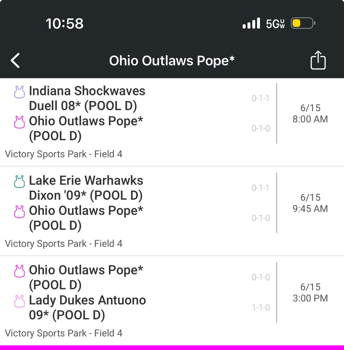 Makenna Hartley (@makennahartley1) on Twitter photo Unfortunately games got canceled today. Here is our updated schedule at the D1 Super Select for tomorrow! <a href="/OhioOutlawsPope/">Ohio Outlaws Premier - Pope</a> <a href="/Coach2K_OSU/">Kirin Kumar</a> <a href="/mandygardner24/">Mandy Gardner-Colegate</a> <a href="/ZipsSB/">Akron Zips Softball</a> <a href="/YSUSoftball/">Youngstown State Softball 🐧</a> <a href="/HerdSB/">Marshall Softball</a> <a href="/Hall_J_4/">Jenna Hall</a> <a href="/PiperSwiper/">Lillian Piper</a> <a href="/UKCoachLawson/">Rachel Lawson</a> <a href="/CoachPena_BSU/">Helen Peña</a> <a href="/FlyerSoftball/">Dayton Softball</a> Unfortunately games got canceled today. Here is our updated schedule at the D1 Super Select for tomorrow! <a href="/OhioOutlawsPope/">Ohio Outlaws Premier - Pope</a> <a href="/Coach2K_OSU/">Kirin Kumar</a> <a href="/mandygardner24/">Mandy Gardner-Colegate</a> <a href="/ZipsSB/">Akron Zips Softball</a> <a href="/YSUSoftball/">Youngstown State Softball 🐧</a> <a href="/HerdSB/">Marshall Softball</a> <a href="/Hall_J_4/">Jenna Hall</a> <a href="/PiperSwiper/">Lillian Piper</a> <a href="/UKCoachLawson/">Rachel Lawson</a> <a href="/CoachPena_BSU/">Helen Peña</a> <a href="/FlyerSoftball/">Dayton Softball</a>