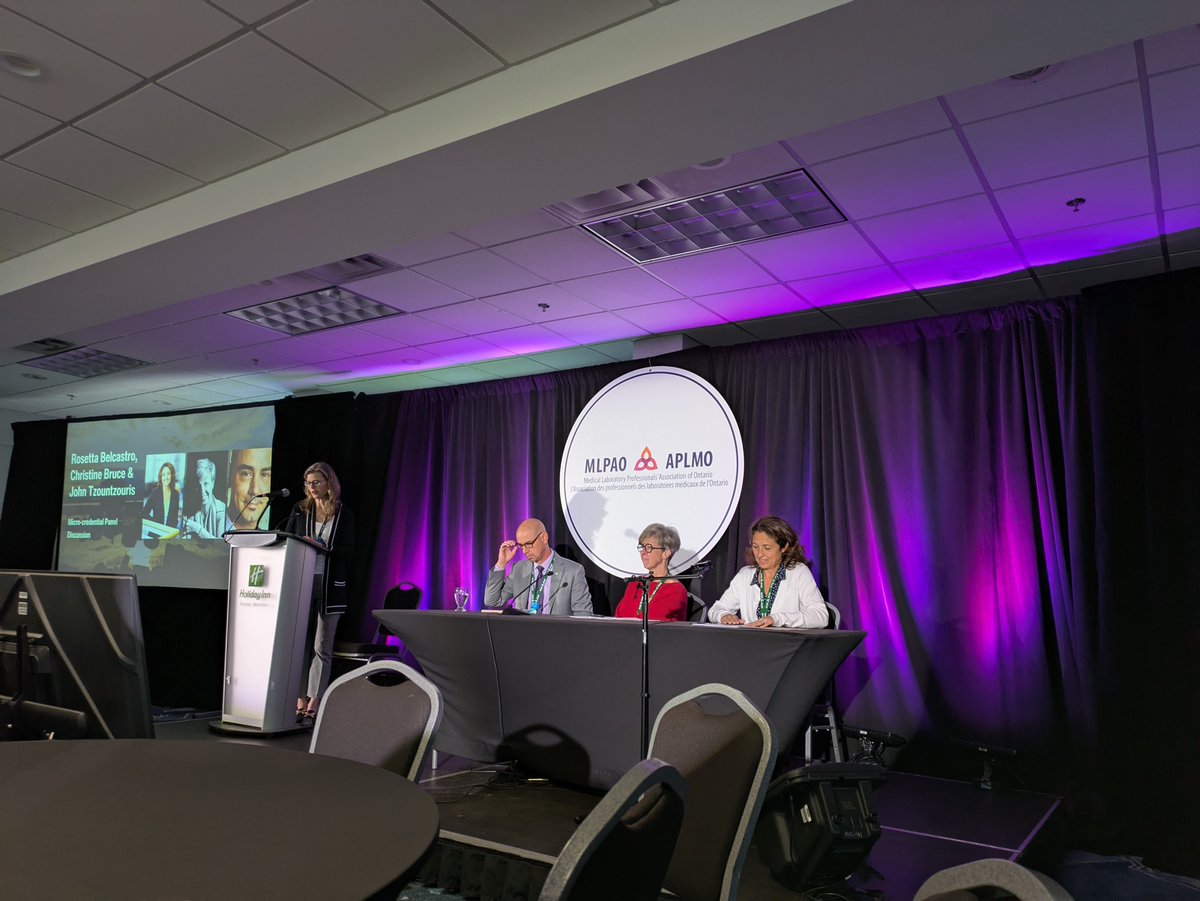 CMLTO is happy to support the 2025 <a href="/MLPAOnews/">MLPAO</a>  Conference in Kingston. Registrar &amp; CEO John Tzountzouris joined Christine Bruce &amp; Rosetta Belcastro in a panel on Micro-credentials for MLTs. A great opportunity to connect with lab professionals from across Ontario #MLPAO2025