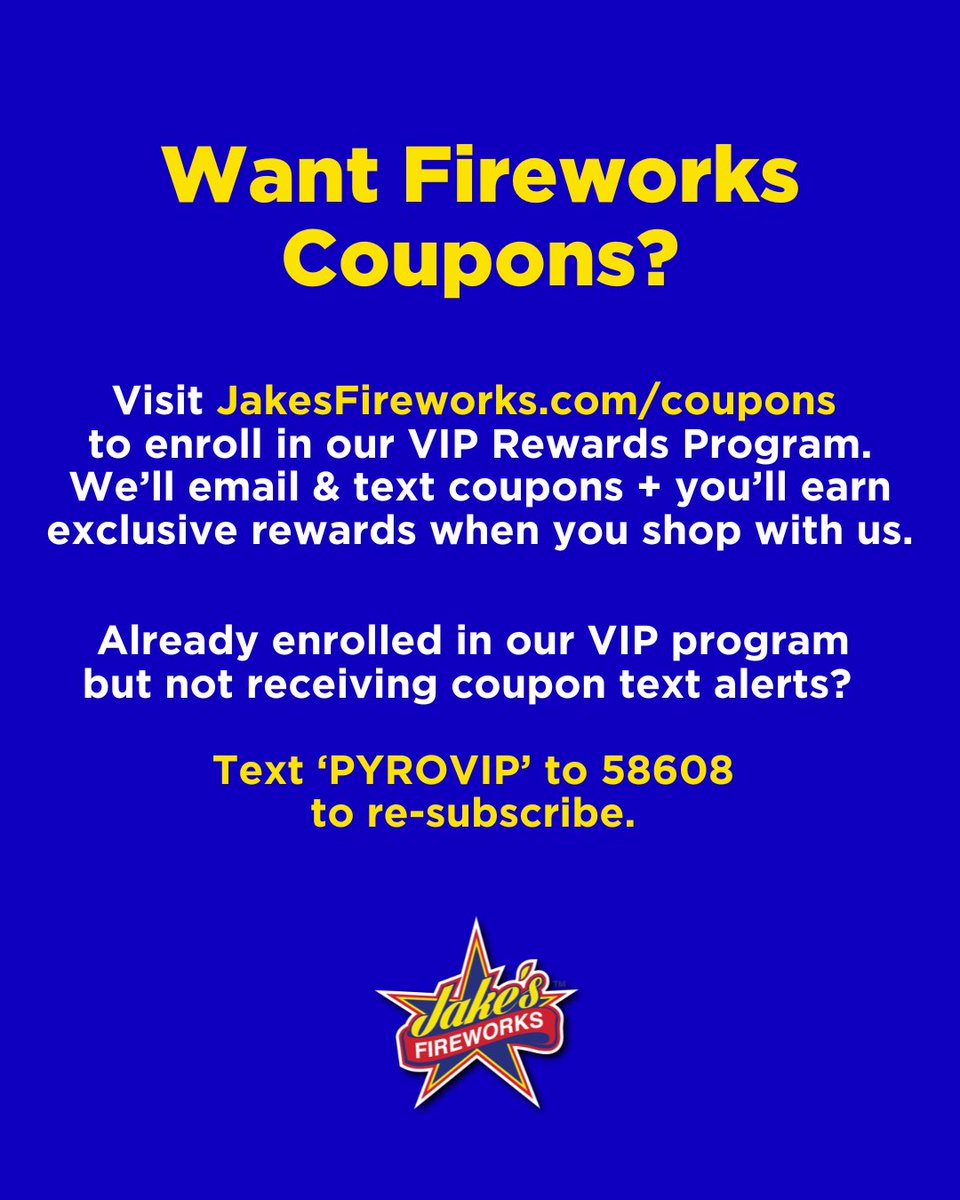 jakesfireworks's tweet photo. A Public Service Announcement From Jake's! 🤑 https://t.co/YfnmPwM13X