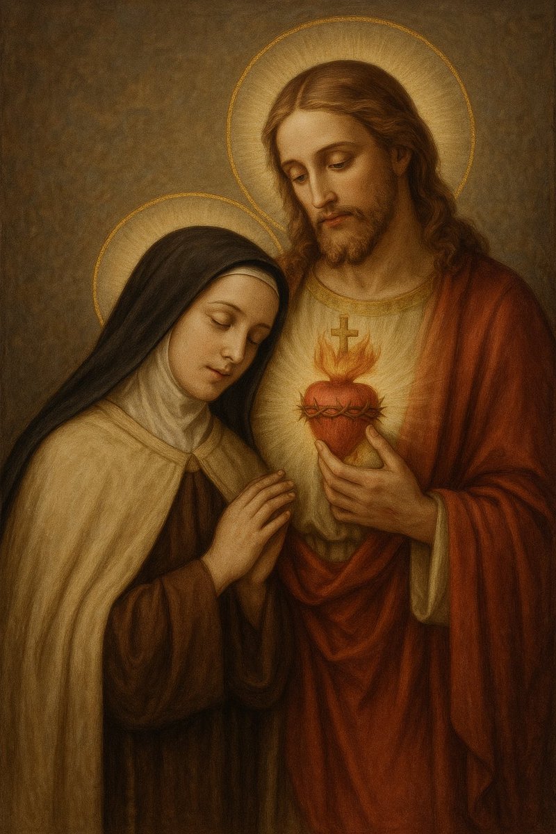 HistoriaDMiAlma's tweet photo. Y si no puedo contemplar el brillo de tu rostro ni tu voz escuchar, toda dulzura, puedo, ¡feliz de mí!, de tu gracia vivir, y descansar yo puedo en tu sagrado corazón, Dios mío.

#SantaTeresitaDelNiñoJesus
#MesDelSagradoCorazonDeJesus
#SomosTeresianos https://t.co/jCeqX5YnSr