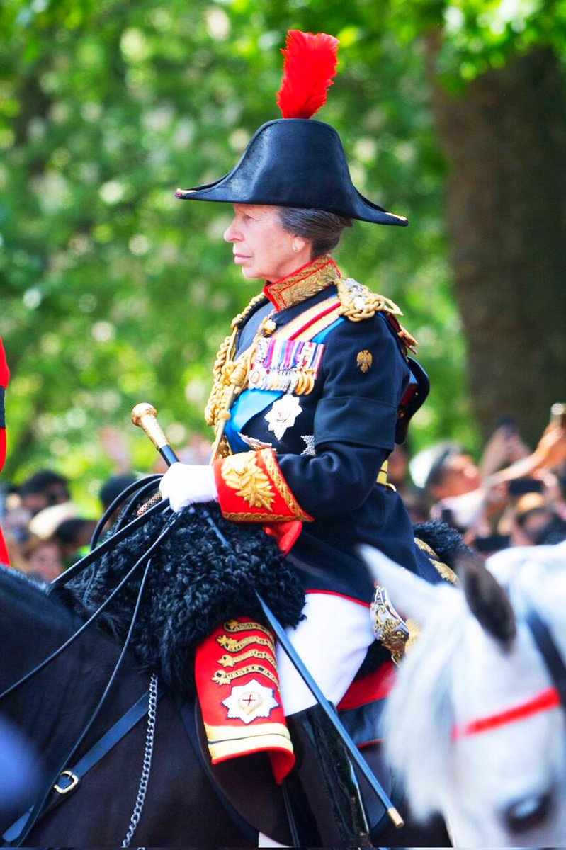 Another incredible shot of the Princess Royal during Trooping the Colour, today! 🔥