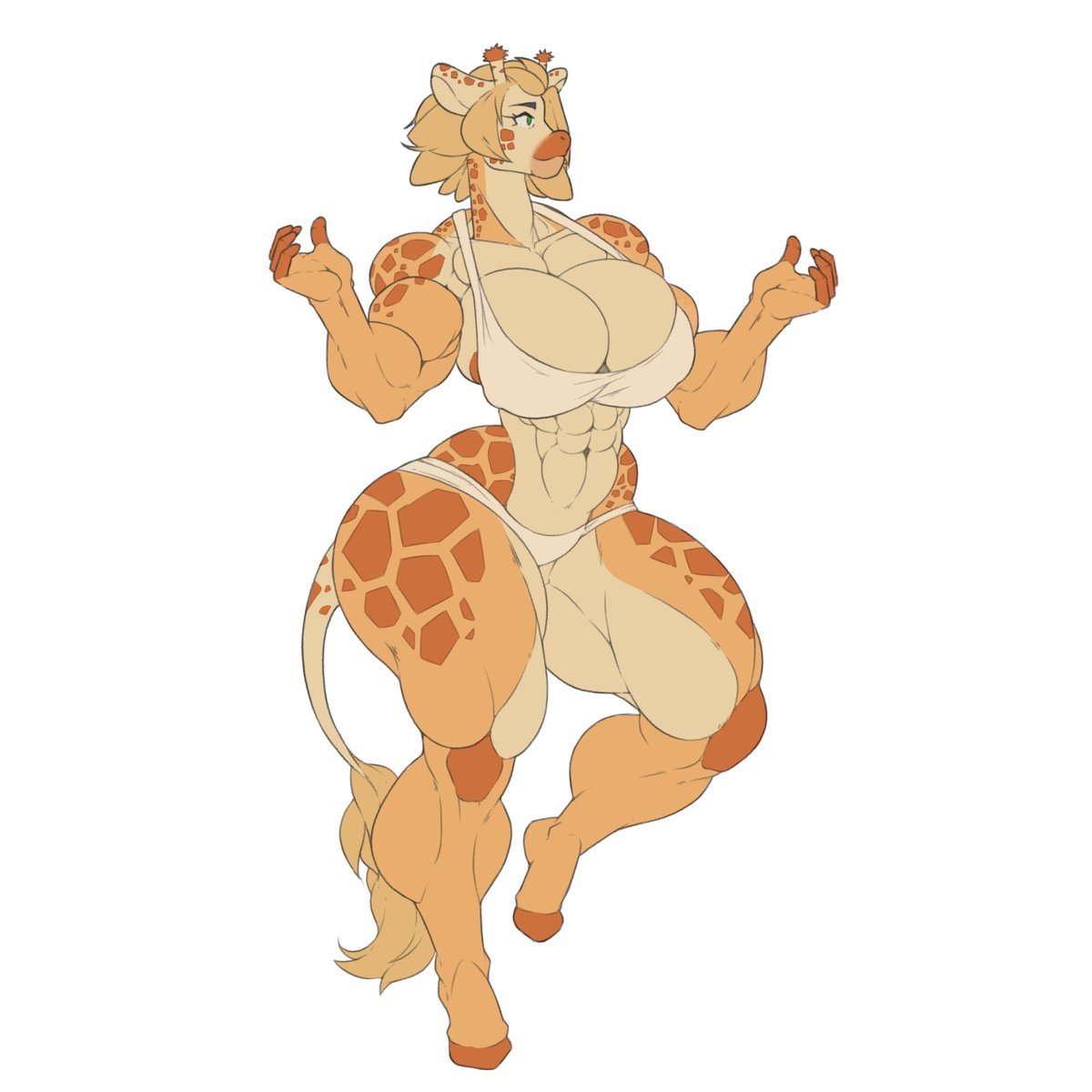 #Giraffe #Furry #OC #Muscular #FemaleMuscle #Bodybuilder
She's getting color!