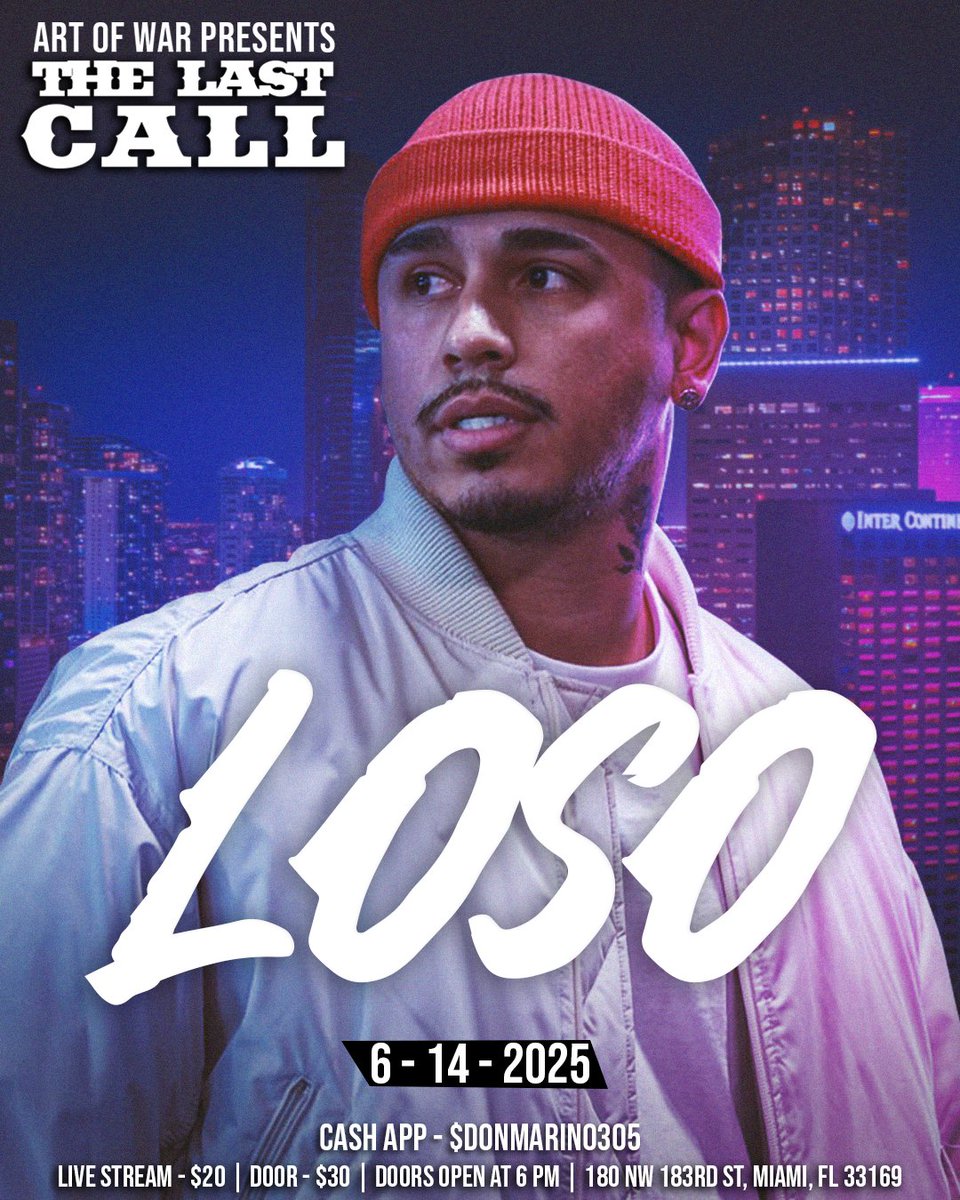 Gunn2Raw's tweet photo. Catch @EverythingLoso battle LIVE Tonight in MIAMI on @DonMarino305 Last Event. #TheLastCall #AOW https://t.co/2B6rUWGZ9W