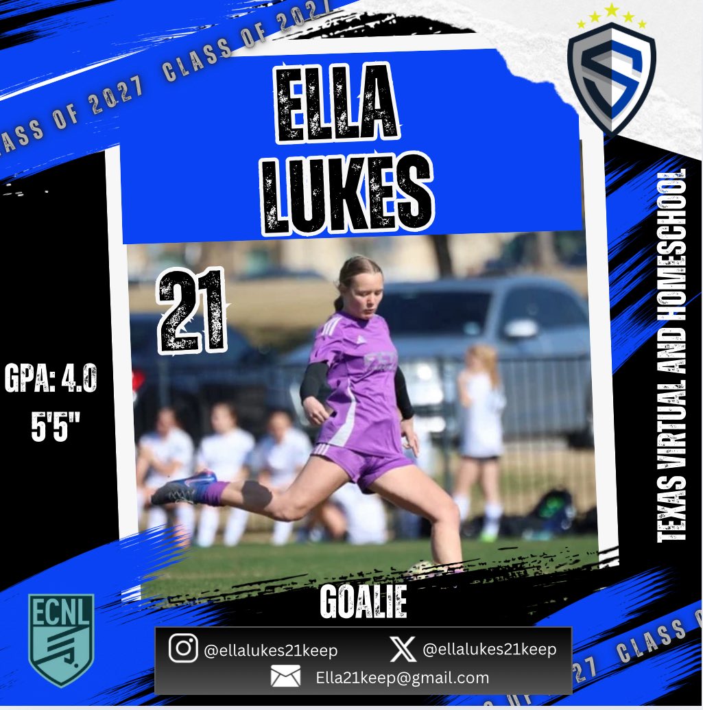 Sting Austin ECNL 2009 (@stingatx_2009) on Twitter photo Besides clean sheets and distributing the ball to start counterattacks <a href="/EllaLukes21Keep/">EllaLukes21</a> makes great decisions and has a command of the box. Besides clean sheets and distributing the ball to start counterattacks <a href="/EllaLukes21Keep/">EllaLukes21</a> makes great decisions and has a command of the box.