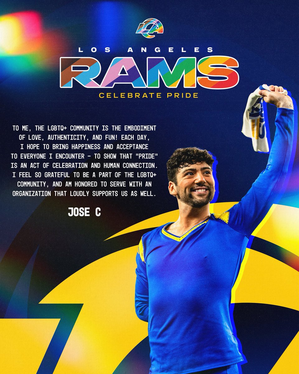 LARamsCheer's tweet image. Celebrating Pride Month by highlighting our Rams Cheerleaders! 📣
Jose C. - Year 5💛