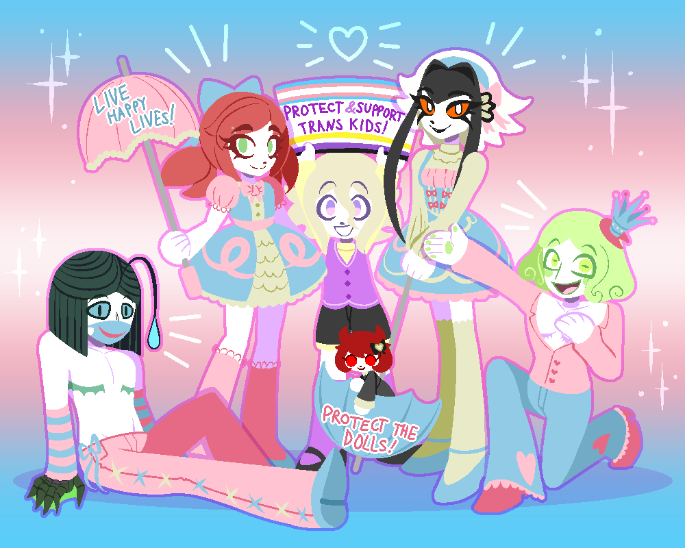 arcadekitt3n's tweet photo. This started as a simple doodle, but then I got carried away with it...Happy Pride!! May you feel safe, loved, and cherished💙🩷🤍🩷💙
#blackouthospital
#myneighborenide
#itsnotmeitsmybasement #inmimb
#hereforsweethearts https://t.co/Dk6YMTTny5