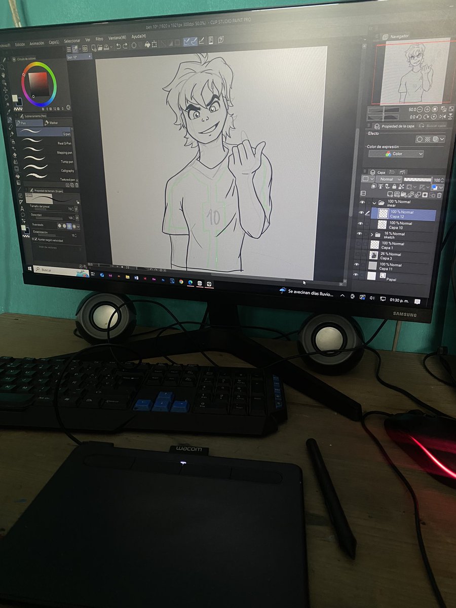 Avance de la semana, Ya le voy agarrando práctica al clip studio