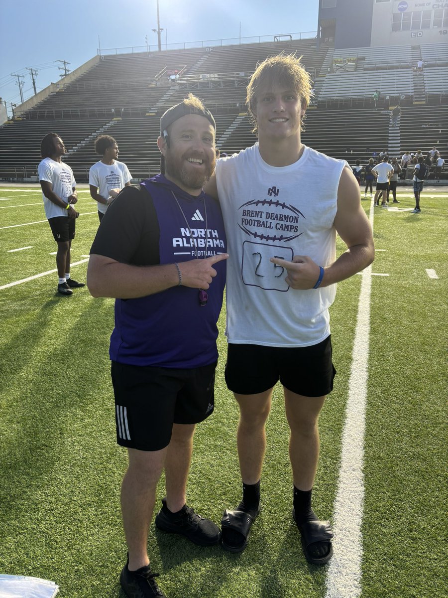 Spencer Unruh RB #29 (@spencerunruhrb) on Twitter photo Had a great day at UNA. Thank you <a href="/CoachJohnson52/">Michael Johnson</a> and <a href="/CoachCruce/">Morgan Cruce</a> for the great conversation and workout.💯
<a href="/UnLockYourGame/">UnLockYourGame</a> <a href="/DownSouthFb1/">Down South</a> <a href="/DexPreps/">DexPreps</a> <a href="/HallTechSports1/">Hall-Tech Sports</a> <a href="/SSearels/">Stacy Searels</a> <a href="/CoachD_Myers/">Devin Myers</a> <a href="/G_miller11/">Grant Miller</a> <a href="/CoachL__/">Coach L</a> @JLeeAULive <a href="/DHill39/">Coach David HILL</a> <a href="/coachjody29/">Jody Evans</a> <a href="/CoachBWill24/">Brandon Williams</a> <a href="/Alabama_Varsity/">Alabama Varsity</a> Had a great day at UNA. Thank you <a href="/CoachJohnson52/">Michael Johnson</a> and <a href="/CoachCruce/">Morgan Cruce</a> for the great conversation and workout.💯
<a href="/UnLockYourGame/">UnLockYourGame</a> <a href="/DownSouthFb1/">Down South</a> <a href="/DexPreps/">DexPreps</a> <a href="/HallTechSports1/">Hall-Tech Sports</a> <a href="/SSearels/">Stacy Searels</a> <a href="/CoachD_Myers/">Devin Myers</a> <a href="/G_miller11/">Grant Miller</a> <a href="/CoachL__/">Coach L</a> @JLeeAULive <a href="/DHill39/">Coach David HILL</a> <a href="/coachjody29/">Jody Evans</a> <a href="/CoachBWill24/">Brandon Williams</a> <a href="/Alabama_Varsity/">Alabama Varsity</a>
