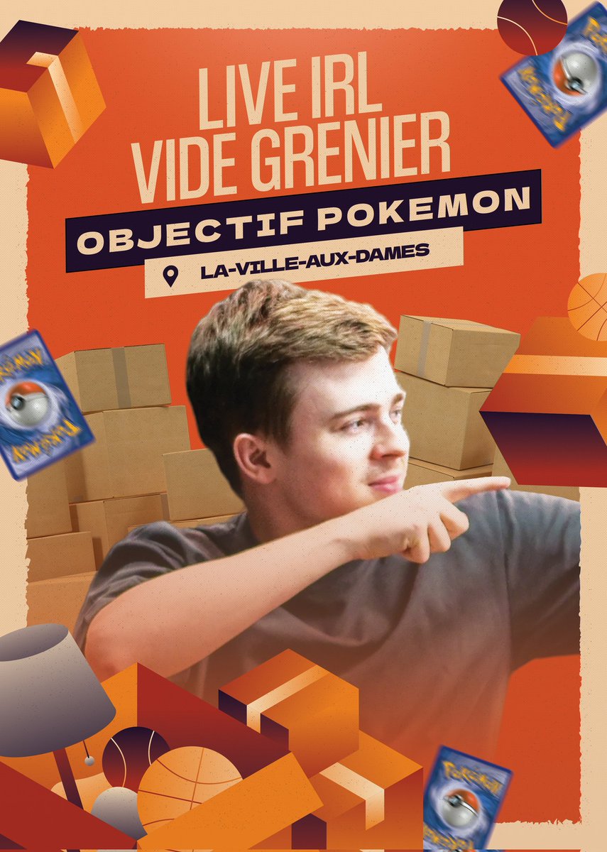 Chap_GG's tweet image. 🚨Demain ~8h30🚨

Live IRL Vide grenier

Objectif : Trouver des cartes pokemon