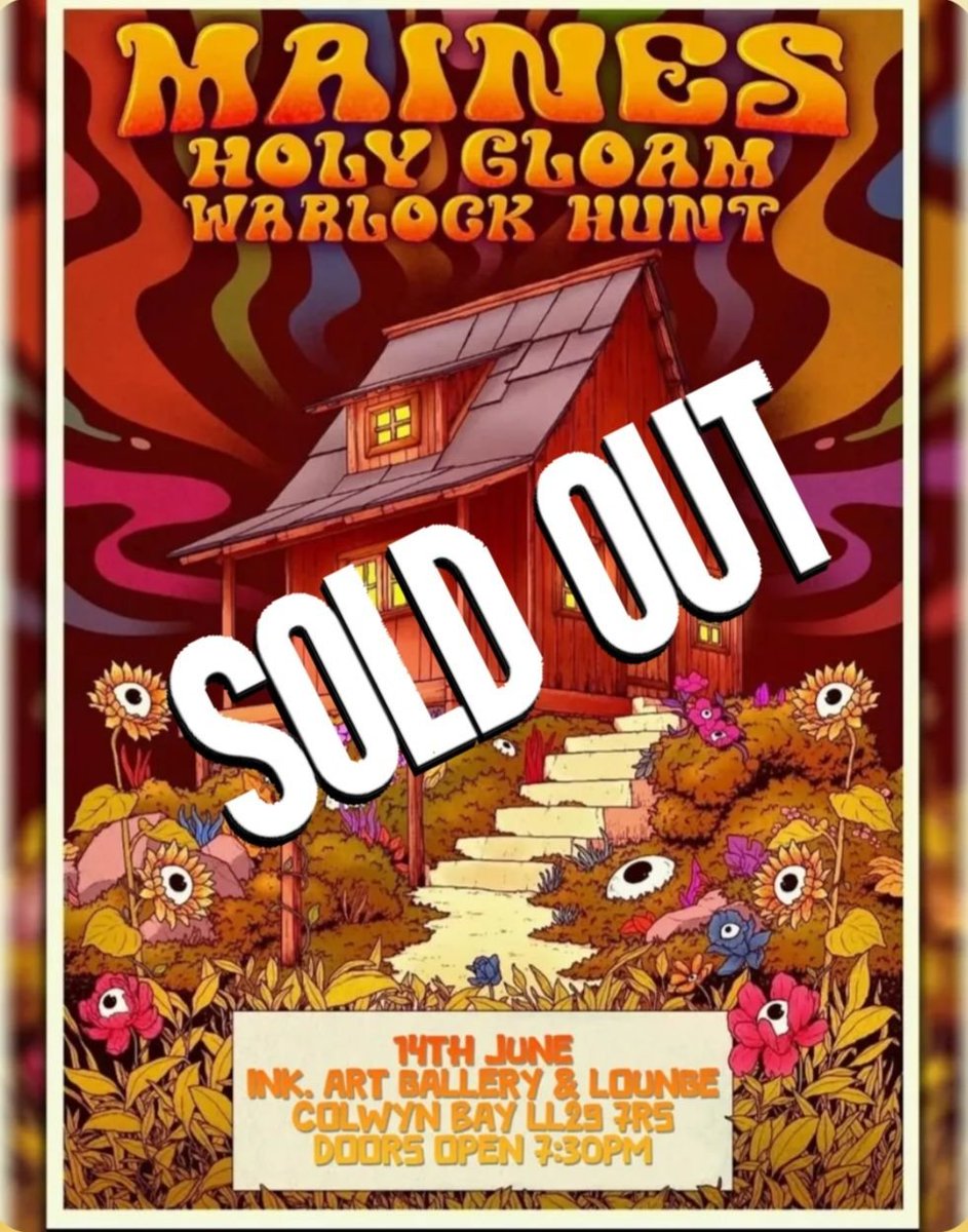 Maines / Holy Gloam / Warlockhunt at Ink, Colwyn Bay TONIGHT IS SOLD OUT
<a href="/Mainesband/">MAINES</a> <a href="/holygloam/">Holy Gloam</a> #livegig #colwynbay