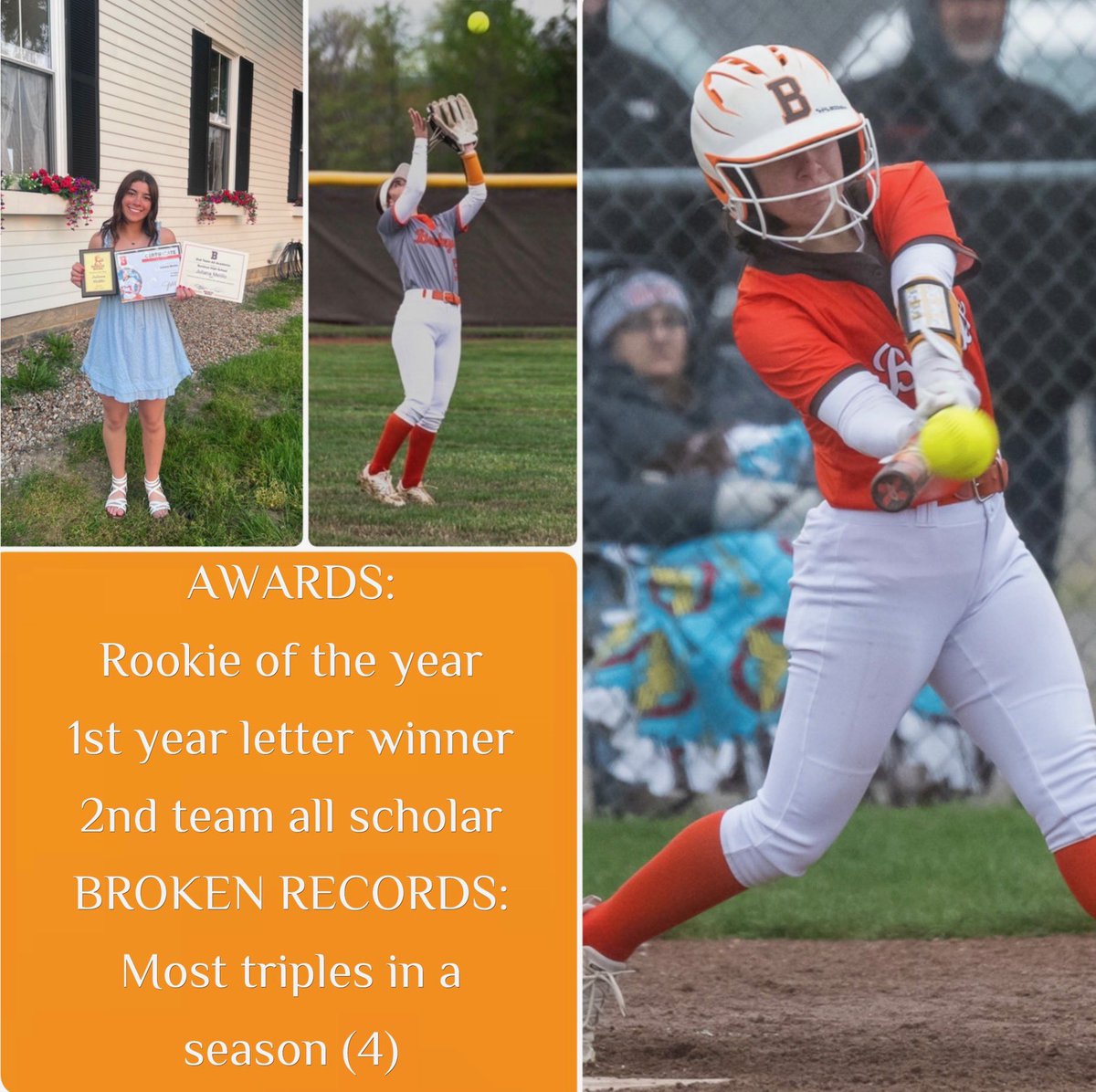 Congratulations to our outfielders (Faith, Kelsey, Juliana) on outstanding seasons and for protecting our grass! #noflyzone