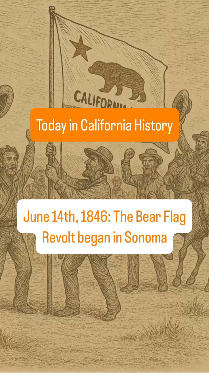 Foo Howser™ (@californiograph) on Twitter photo Today in California History: June 14th, 1846, The Bear Flag Revolt began in Sonoma
youtube.com/shorts/0rPg7m5… Today in California History: June 14th, 1846, The Bear Flag Revolt began in Sonoma
youtube.com/shorts/0rPg7m5…