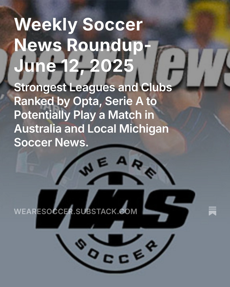 We Are Soccer ⚽️ (@wearesoccershow) on Twitter photo Australia might be hosting a #SerieA match in February! Michael Bradley takes over <a href="/NYRBII/">New York Red Bulls II</a> and <a href="/OptaAnalyst/">Opta Analyst</a> tells us the top leagues and clubs in the world!!
open.substack.com/pub/wearesocce… Australia might be hosting a #SerieA match in February! Michael Bradley takes over <a href="/NYRBII/">New York Red Bulls II</a> and <a href="/OptaAnalyst/">Opta Analyst</a> tells us the top leagues and clubs in the world!!
open.substack.com/pub/wearesocce…