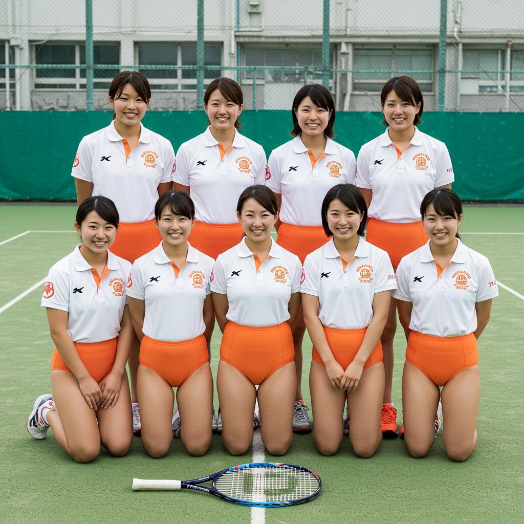 近くの大学のテニス部さんにユニフォームを納品しました。
我が町ではテニスもすっかりブルマが主流です。

#AI #AIart #ブルマ