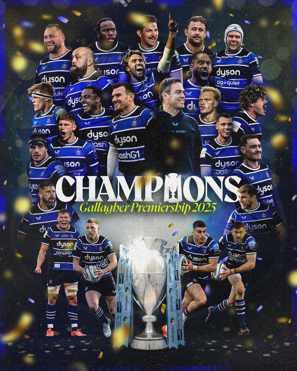 Bath Rugby are Premiership Champions!! 🔵⚫️⚪️