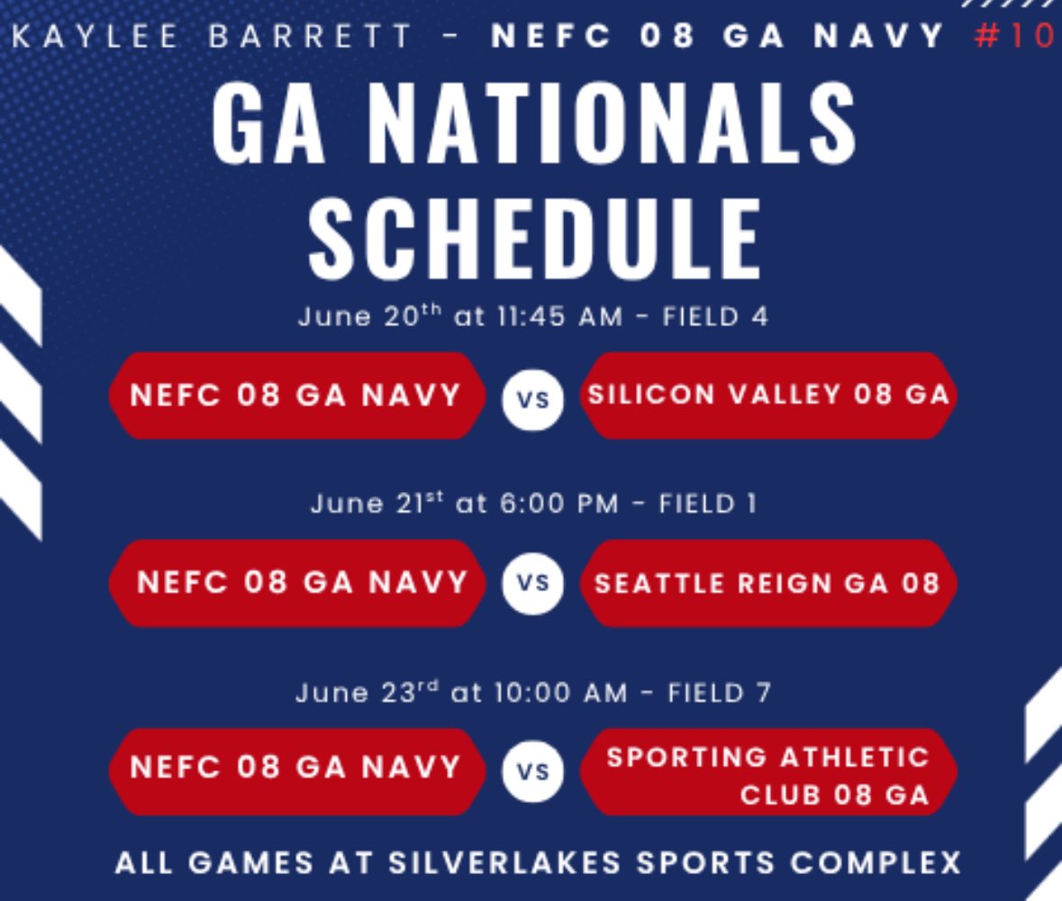Kaylee Barrett (@10kayleebarrett) on Twitter photo Looking forward to starting the recruiting process! Would love to hear from you!
📞= 781-580-0206
📧= barrettkaylee12@gmail.com
OR come see my play live at GA Playoffs June 20-23 in Cali☀️☀️☀️
highlights: youtu.be/QzcDAOGuLIU?si… Looking forward to starting the recruiting process! Would love to hear from you!
📞= 781-580-0206
📧= barrettkaylee12@gmail.com
OR come see my play live at GA Playoffs June 20-23 in Cali☀️☀️☀️
highlights: youtu.be/QzcDAOGuLIU?si…