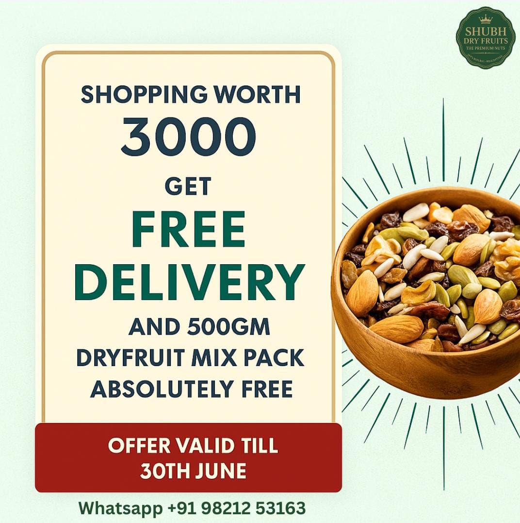 SHUBH_DRYFRUITS's tweet photo. @SHUBH_DRYFRUITS I am coming with another one amazing offer for you Buy premium Dryfruits is worth of 3000 &amp; Get #free_Delivery with 500Gm #Free_Dryfruit Mix Pack
Absolutely Free 

Grab This offer before And Hurry up my family Please share &amp; RT

Buy:- https://t.co/VqR4JMIToB https://t.co/JomsNoOpOd