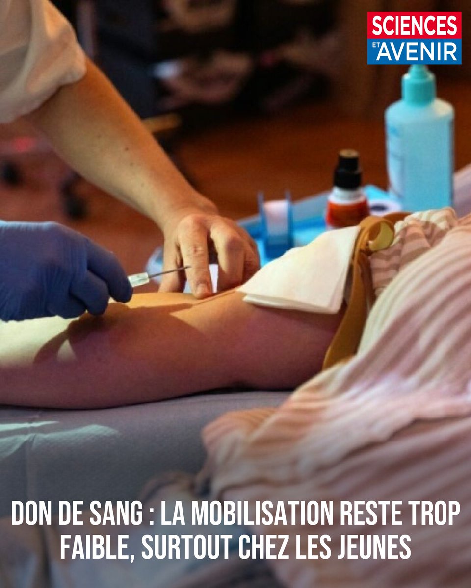 Sciences_Avenir's tweet photo. Après les ponts de mai et à l’approche des vacances estivales, les autorités sanitaires appellent à une mobilisation urgente pour le don de sang. Moins de 4% des Français en âge de donner s’engagent chaque année ! #JMDS
👉 https://t.co/P1Mzy7hPif https://t.co/5H3oWH21va