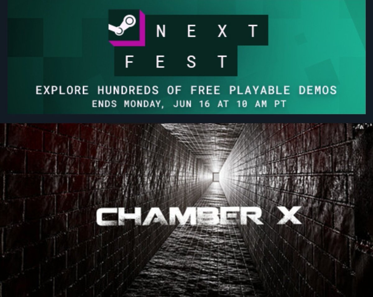 With Next Steam Fest numbers getting higher🔥

It seems you all like the demo with the free trial of Chamber X🤝❤️

Play it for free - 2 more days to go before closing the Demo!

WISHLIST the full game now👇
store.steampowered.com/app/3741430/CH…

Chamber X mobile is available now

#indiedev