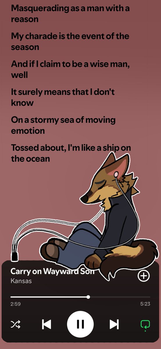 ‼️SPOTIFY WALLPAPER YCH 🎶
$13 EACH

-ANY SPECIES (NOT HUMAN)
-ANY SFW SONG / SFW LYRICS

Background color determined on the lyrics background color on Spotify

Message me if you're interested!