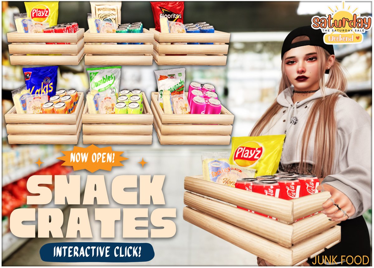 junkfoodsl's tweet photo. Both New for the Saturday Sale! Dubai Desserts or Snack Crates! More info below. @followers https://t.co/4AkW246kmM
๐ซDubai Chocolate Desserts๐ซ
OR
๐ฌSnack Crates๐ฌ
#secondlife #secondlifefashion #secondlifefood #secondlifestore #secondlifeevent https://t.co/wFSgFc0eG3