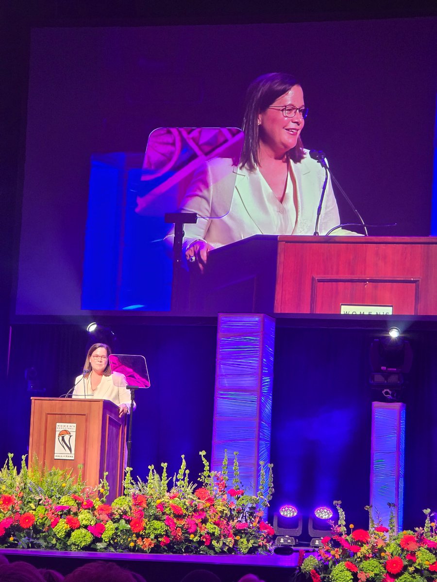 Congratulations to my dear friend <a href="/WBCA1981/">Women’s Basketball Coaches Association</a> Executive Director <a href="/DanielleDonehew/">Danielle Donehew</a> on her well deserved induction into the Women's Basketball Hall of Fame <a href="/WBHOF/">WBHOF</a>. Honored to get to be here for your special evening!