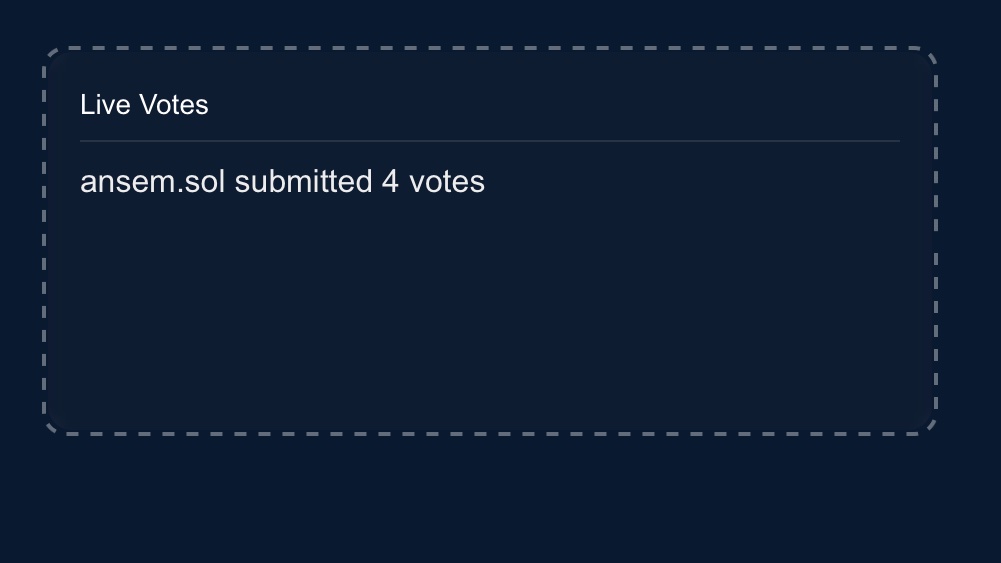 PveHub's tweet photo. Update!
We are adding support for @sns domain names!
When users vote on the site, you will now see the domain name instead!
If you keep your eyes peeled, you might be able to spot your favorite KOL voting  👀👀 https://t.co/bduGWPPaYM