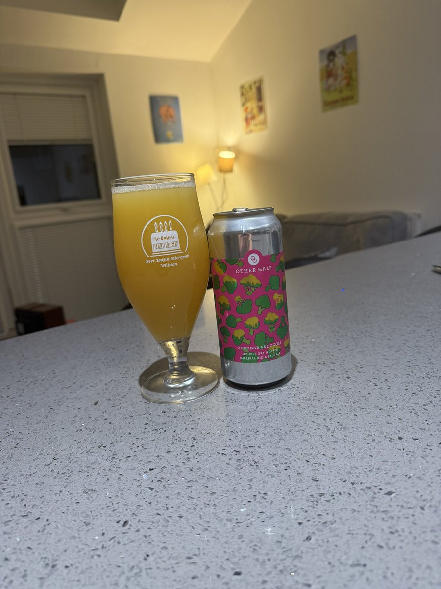 Thankyou <a href="/UKBeerGarage/">The Beer Garage</a> for bringing beers in the UK from some of the best breweries around the world 🍻. Cheddar Broccoli another great beer by <a href="/OtherHalfNYC/">Other Half Brewing</a>