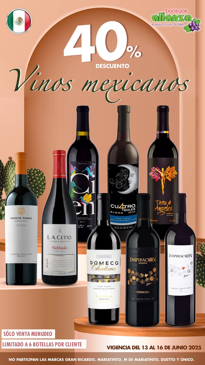 Déjate soprender por un vino mexicano. Cada etiqueta cuenta una historia de tradición y calidad. Disponible en la tienda en línea y tiendas físicas.
bodegasalianza.com/vinos/mexico?u…