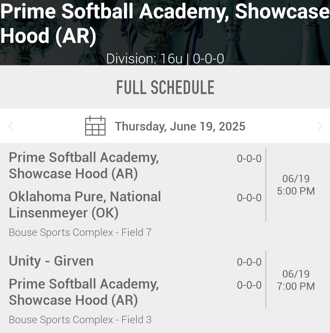 Mike (@mikem426) on Twitter photo Our girls had some fun, learned some things, and got great exposure this weekend at the Bombers SE Invite hosted by <a href="/TKNIGHT11/">MS Bombers Fastpitch</a>. Thank you for hosting a great tournament! #SEI2025
Next 🛑 is the Top Club Nationals hosted by <a href="/TCNfastpitch/">Top Club National Fastpitch Events</a> in Choctaw, OK.
<a href="/ar_prime_sb/">ARPrimeSB</a> 16u National Our girls had some fun, learned some things, and got great exposure this weekend at the Bombers SE Invite hosted by <a href="/TKNIGHT11/">MS Bombers Fastpitch</a>. Thank you for hosting a great tournament! #SEI2025
Next 🛑 is the Top Club Nationals hosted by <a href="/TCNfastpitch/">Top Club National Fastpitch Events</a> in Choctaw, OK.
<a href="/ar_prime_sb/">ARPrimeSB</a> 16u National