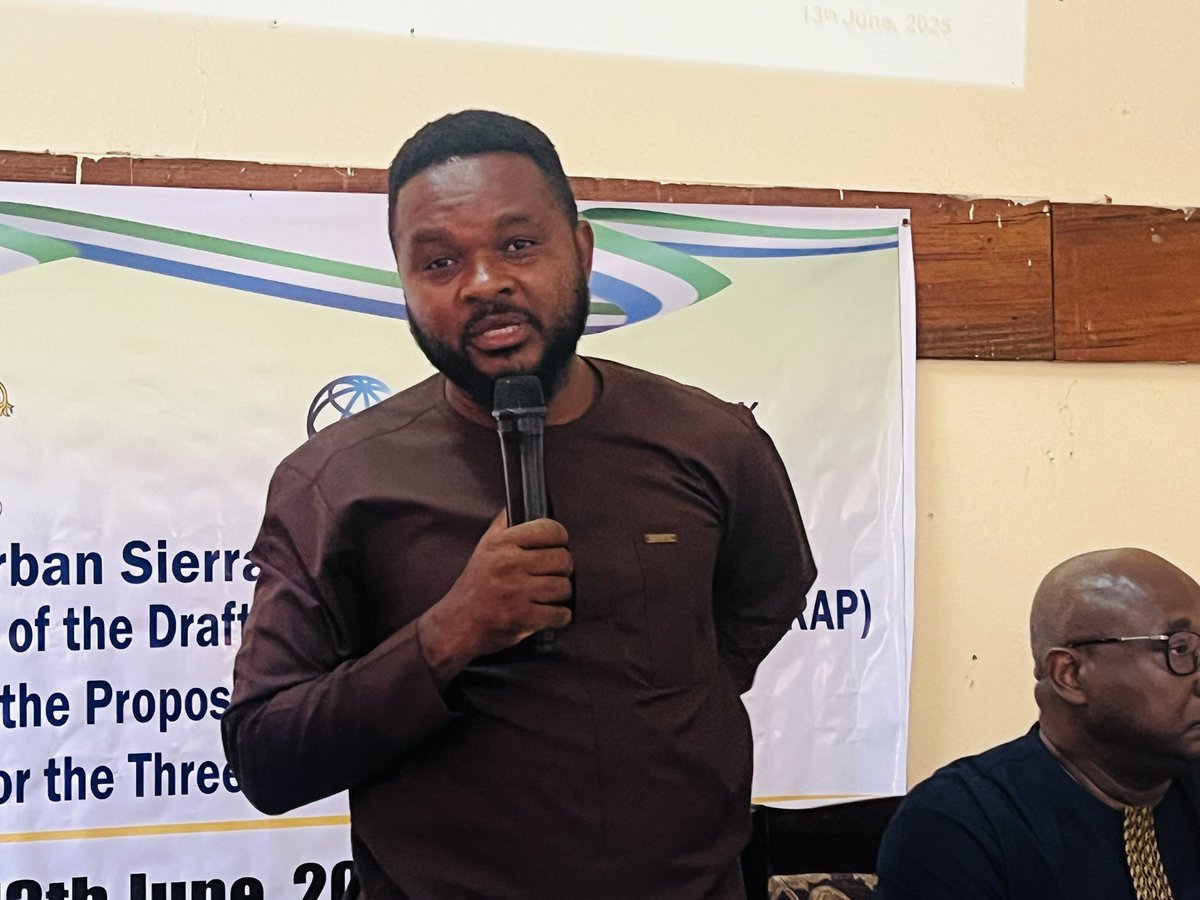 Deputy Planning Minister Presides Over RAP Disclosure Workshops
Rev. Dr. Titus-Williams has led public consultations on draft Resettlement Action Plans for Kenema,Makeni &amp; Western Area Urban under the 🇸🇱 #RUSLP.
Focus:inclusive resettlement,urban upgrades &amp; community resilience.