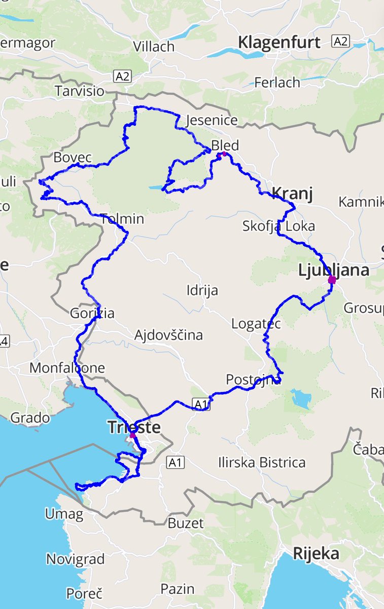 Я доехал! Это было великолепное велопутешествие, теперь буду всех уговаривать ехать в Словению за красотой.
Вот некоторые цифры:
– 6 дней
– 589 км
– 8 944 м набора высоты (заехал на Эверест, получается)
– 16 539 ккал
Расскажу пару интересных фактов в треде👇