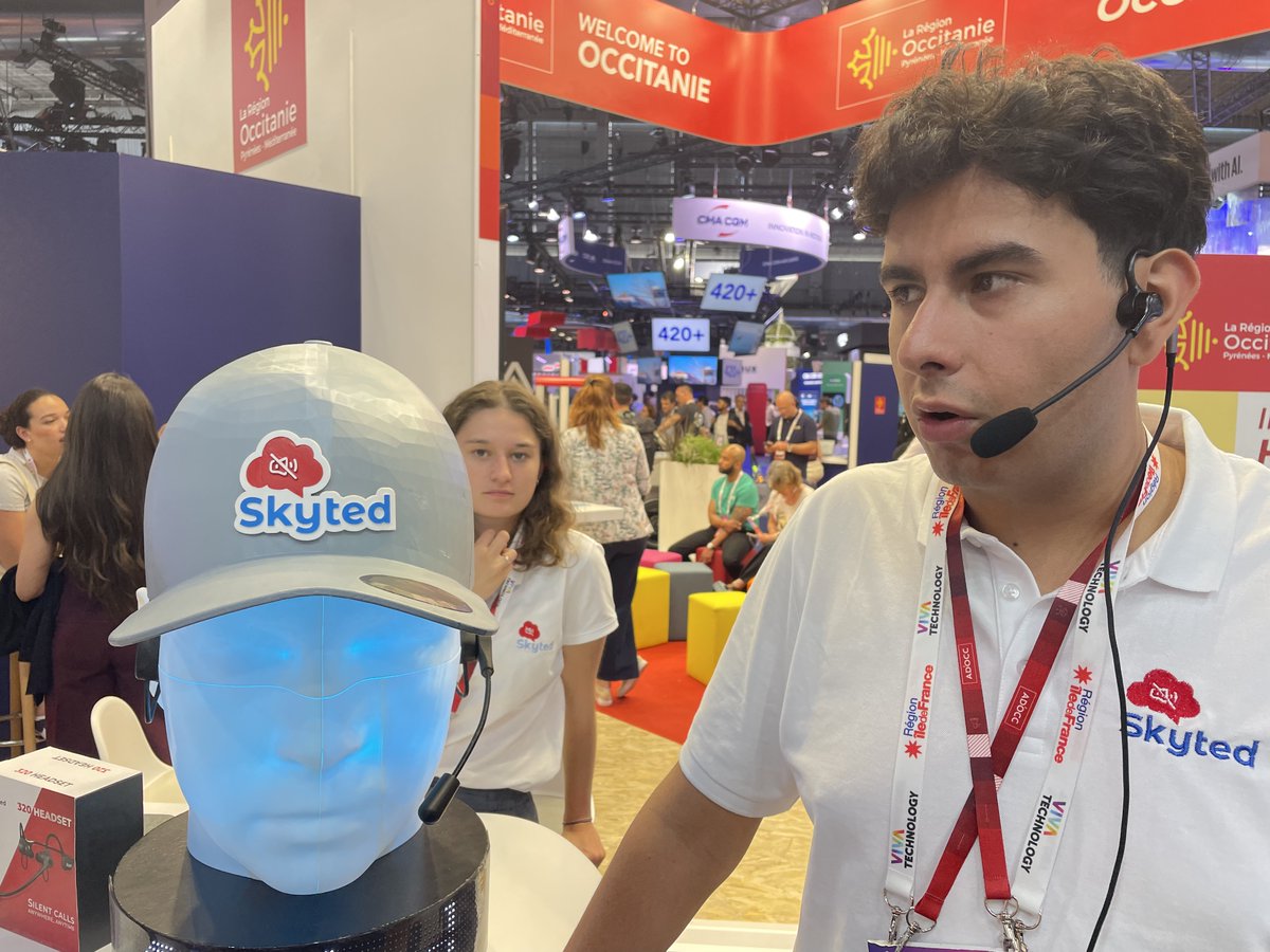Convaincante démonstration de la technologie #Skyted qui permet d'être entendu sans être espionné #Vivatech #Vivatech2025 #Vivatech25