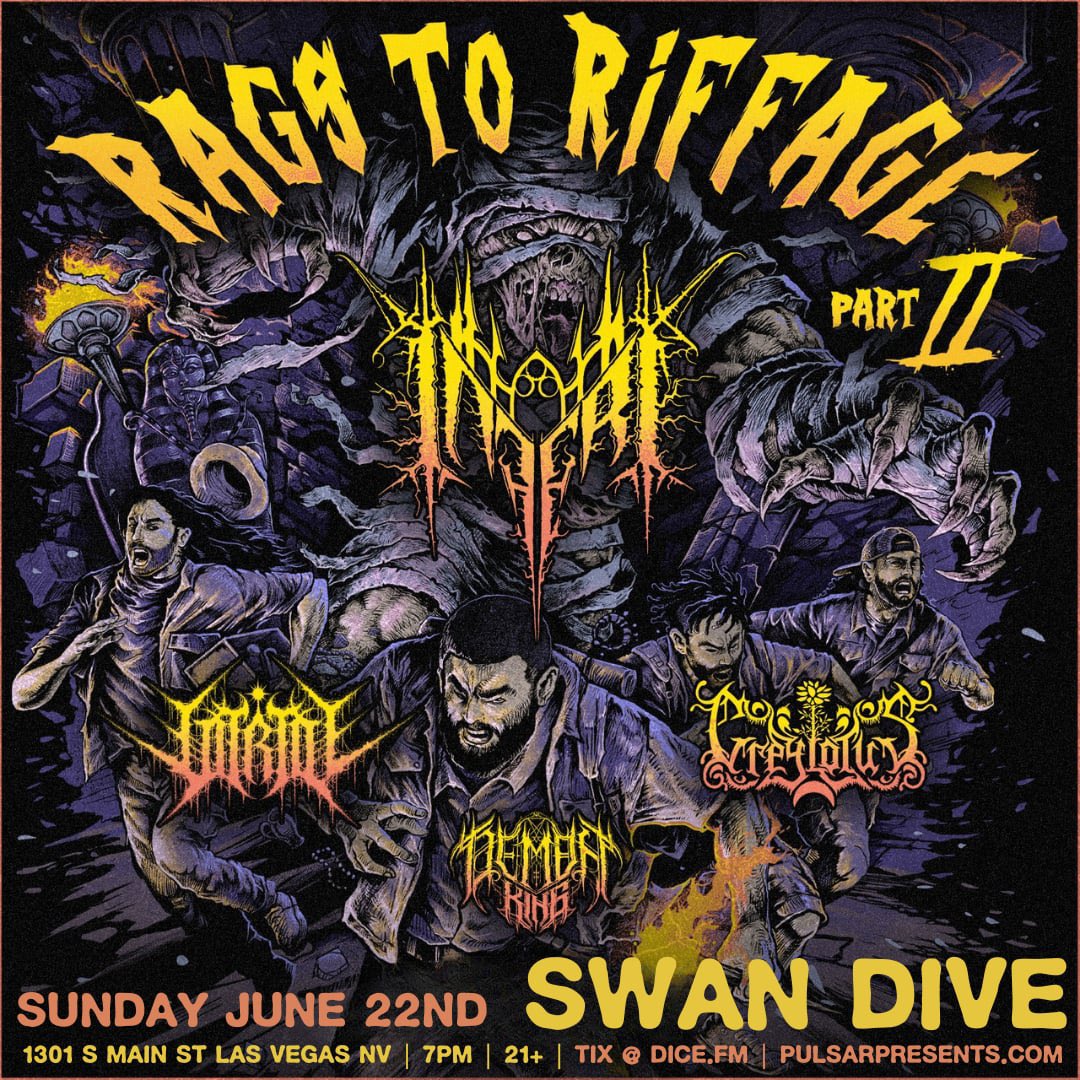 Steven S Goldberg (@thejewishking) on Twitter photo *LAS VEGAS SHOW* <a href="/PulsarSmash702/">PulsarSmash!</a> presents : 8 DAYS AWAY!! at <a href="/swandivelv/">Swan Dive</a> w/ <a href="/Inferi_official/">INFERI</a> <a href="/Vitriol_Band/">Vitriol Official</a> <a href="/GreylotusMetal/">Greylotus</a> <a href="/demonkingmetal/">Demon King</a> !! Tickets are $20 each and I Deliver 702-498-4488 !! Show is Ages 21+ !! Retweet!! *LAS VEGAS SHOW* <a href="/PulsarSmash702/">PulsarSmash!</a> presents : 8 DAYS AWAY!! at <a href="/swandivelv/">Swan Dive</a> w/ <a href="/Inferi_official/">INFERI</a> <a href="/Vitriol_Band/">Vitriol Official</a> <a href="/GreylotusMetal/">Greylotus</a> <a href="/demonkingmetal/">Demon King</a> !! Tickets are $20 each and I Deliver 702-498-4488 !! Show is Ages 21+ !! Retweet!!