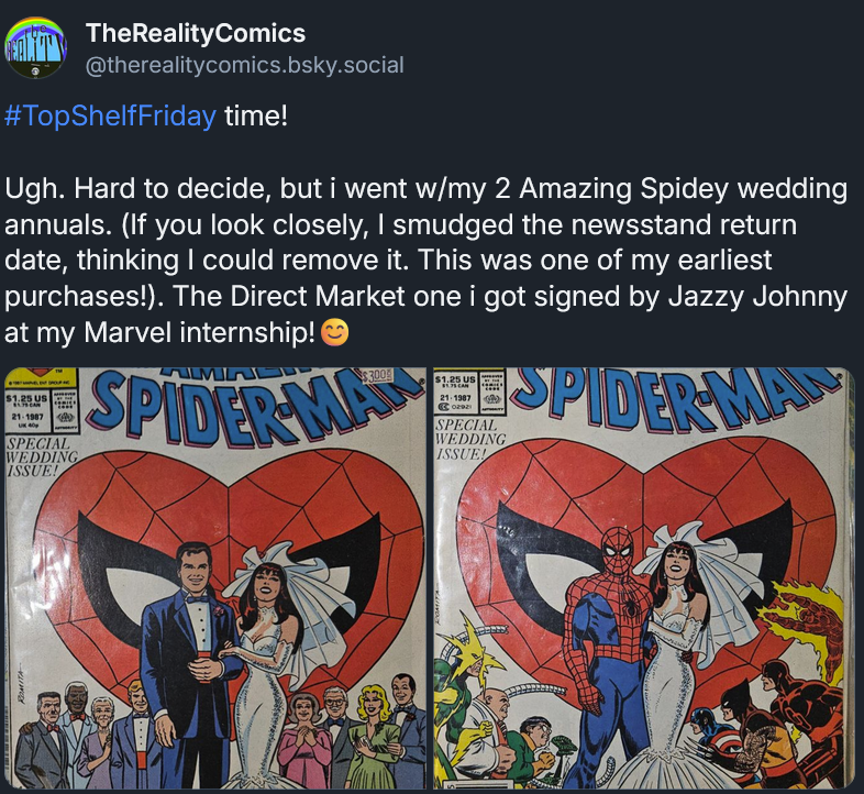 Are you still here? I get that you have a whole community, but why support a nazi while online-ing?

Come to #BlueSky! Yes, you gotta rebuild your community, but ask your mutuals to come w/you &amp; support each other!...Then REBUILD!!

#ComicBooks #Marvel #MCU
#Spidey #SpiderMan