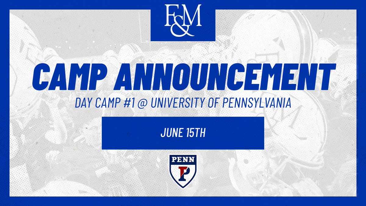 Coach_Handy73's tweet image. The @FandMFootball staff will be represented by @Coach_Phelan25 and @Coach_Q41 tomorrow at the UPenn Day Camp! #GoDips