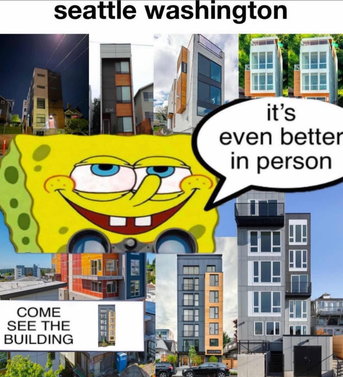 Seattle's typical architectural style is kind of fake and soulless, but at this point i think we should just lean into it. Make it so omnipresent it becomes distinctive.