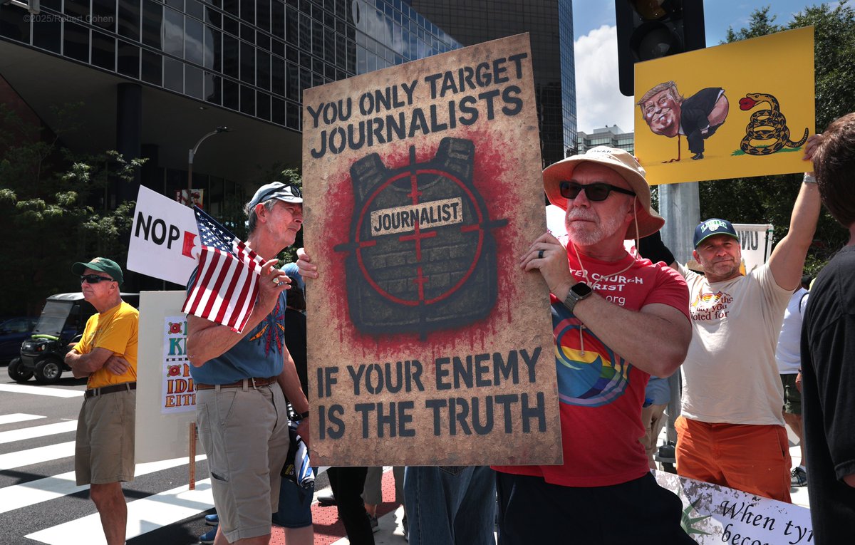 Scenes from St. Louis today as thousands marched through downtown for the #NoKingsProtest #STL