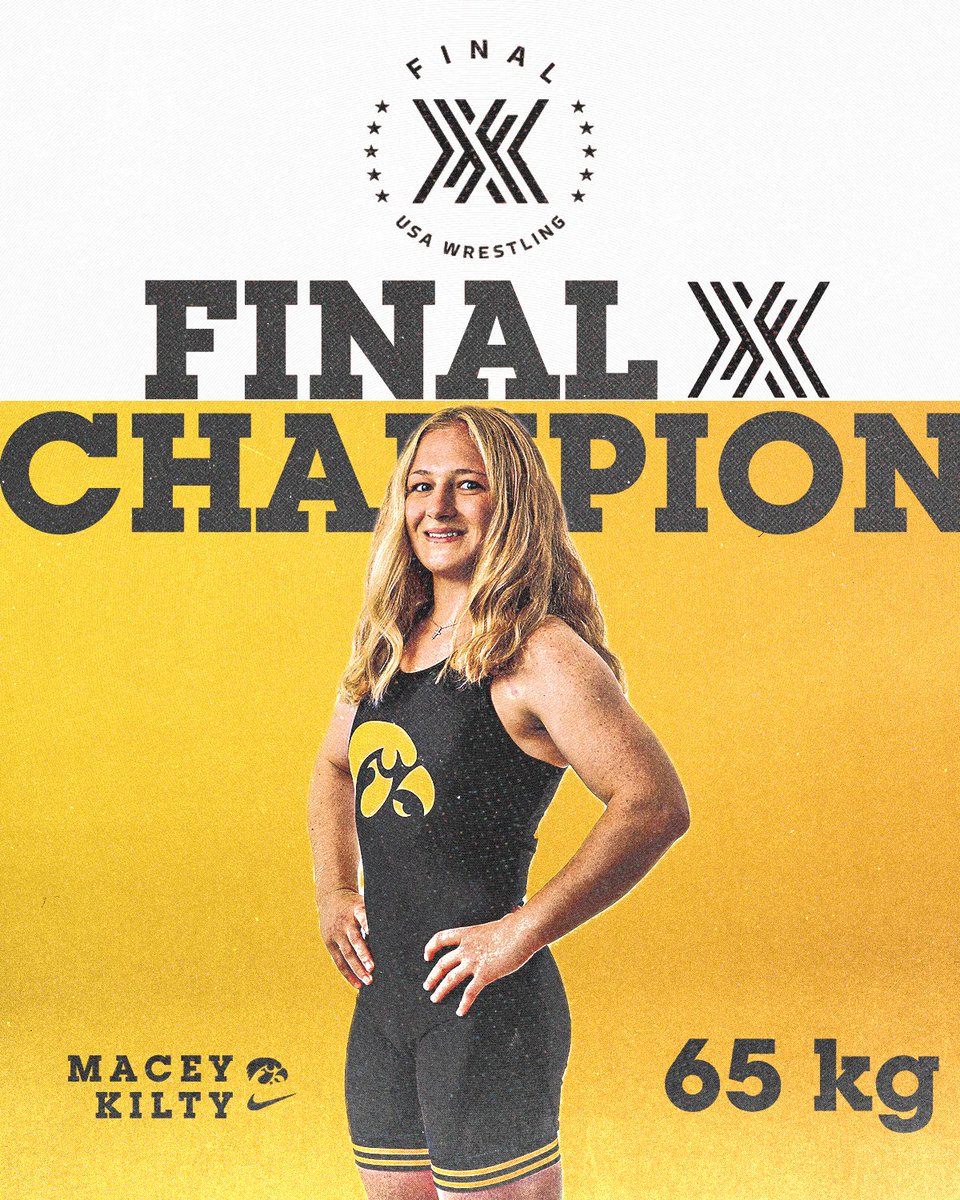 Iowa Women's Wrestling (@iowaw_wrestling) on Twitter photo 3x Senior World Team Member ๐บ๐ธ๐
65 kg | Macey Kilty (IWWC/TMWC) tech. fall Aine Drury (NYAC), 10-0
<a href="/IowaWWC/">Iowa Women's Wrestling Club</a> x #Hawkeyes 3x Senior World Team Member ๐บ๐ธ๐
65 kg | Macey Kilty (IWWC/TMWC) tech. fall Aine Drury (NYAC), 10-0
<a href="/IowaWWC/">Iowa Women's Wrestling Club</a> x #Hawkeyes