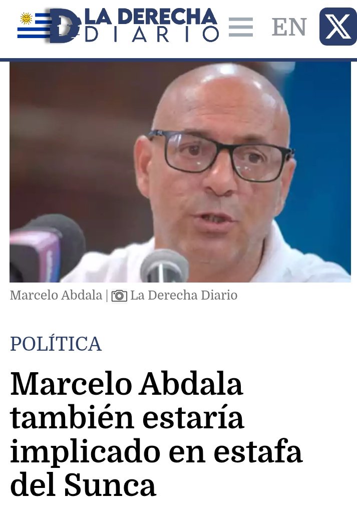 🔴 𝗔𝗕𝗗𝗔𝗟𝗔 𝗧𝗔𝗠𝗕𝗜𝗘́𝗡 𝗘𝗦𝗧𝗔𝗥𝗜́𝗔 𝗜𝗠𝗣𝗟𝗜𝗖𝗔𝗗𝗢 𝗲𝗻 𝗘𝗦𝗧𝗔𝗙𝗔

▶️ Parece que además de Andrade, Daniel Diverio, y Juan Castillo, el presidente del PIT-CNT Marcelo Abdala tiene que brindarle explicaciones a los obreros del Sunca. 

CORRUPCIÓN lista 1001.