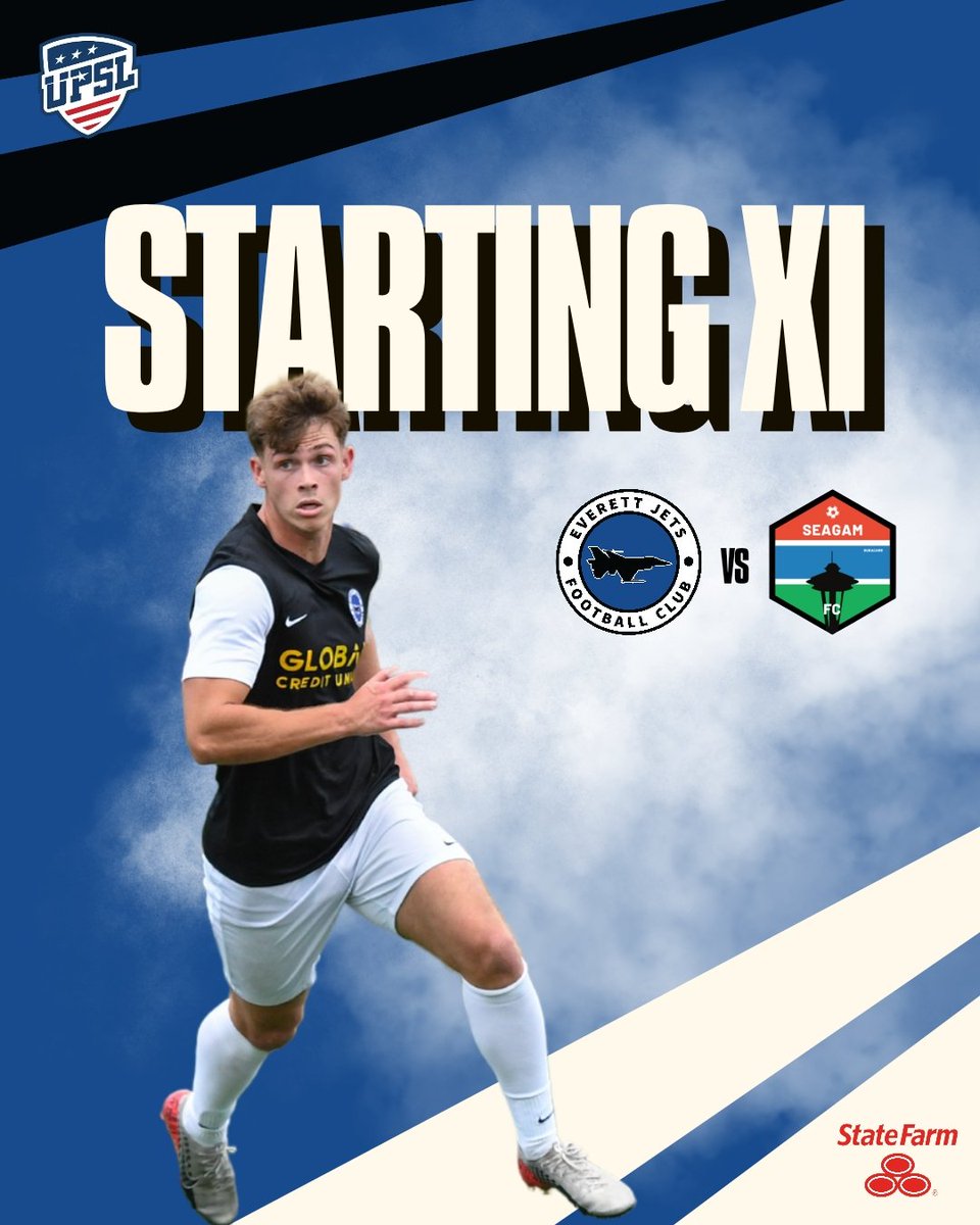 everettjetsfc's tweet image. Today's Starting XI against SeaGam!

Presented by State Farm Strasser Insurance ✈️

#ejfc #everettjetsfc #YAHAW #UPSL