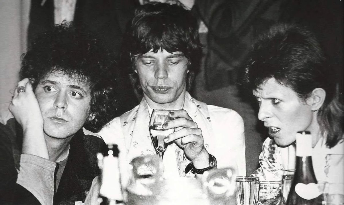 Lou Reed, Mick Jagger, and David Bowie, 1973