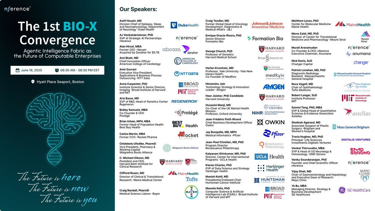 nference (@_nference) on Twitter photo The era of the #computable human is here! 🚀 
Join @nference at the 1st Bio-X Convergence this Monday, June 16 at the Hyatt Place in Boston / Seaport.
Be part of a historic moment and witness the launch of #TheComputableHumanProject.
Learn more: nference.com/events/bio-x-c… The era of the #computable human is here! 🚀 
Join @nference at the 1st Bio-X Convergence this Monday, June 16 at the Hyatt Place in Boston / Seaport.
Be part of a historic moment and witness the launch of #TheComputableHumanProject.
Learn more: nference.com/events/bio-x-c…