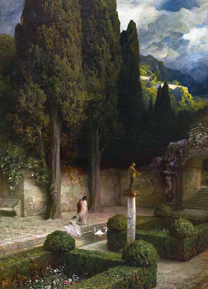 The Rose Garden (1908), by Ferdinand Keller