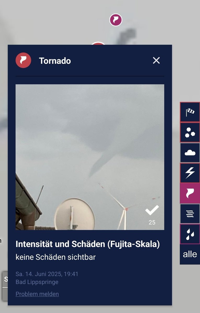 Funnelcloud bei Bad Lippspringe gemeldet.