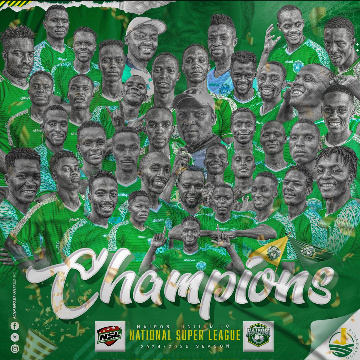 𝐖𝐄 𝐃𝐈𝐃 𝐈𝐓👊👊
We're National Super League Champions 🏆 
Show some love💚💛

#Champions
#lazimaiwork 
#WeAreNairobiUnited 
#NaiBois 
#NaiGeng