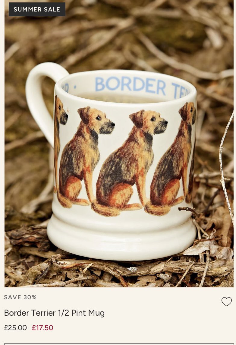 Emma Bridgewater Border mugs in summer sale! #btposse 🐶❤️
I’ve just ordered one!