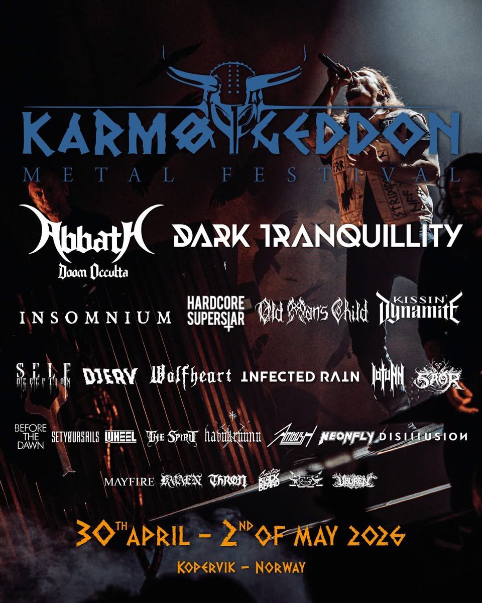 Karmøygeddon Metal Festival  - are you ready? See you in 2026! 

#DarkTranquillity
