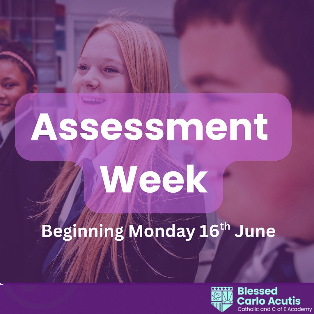 BlessedCarloA's tweet image. Assessment week begins on Monday! 
Some fantastic revision resources were made in lessons last week. 
Make sure that you check your assessment timetable each day, and bring the appropriate equipment! 📖🖊️📐
#assessmentweek #perseverantia #responsus @StJosephCMAT